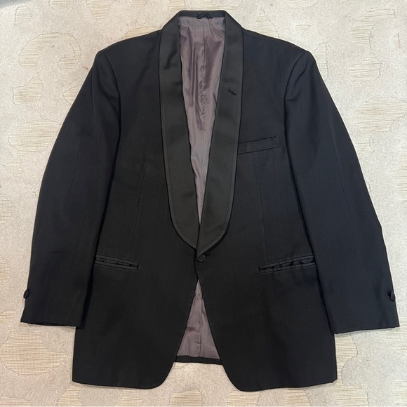 Christian Dior Vintage Black Men's Tuxedo Jacket Shawl Lapel 41R